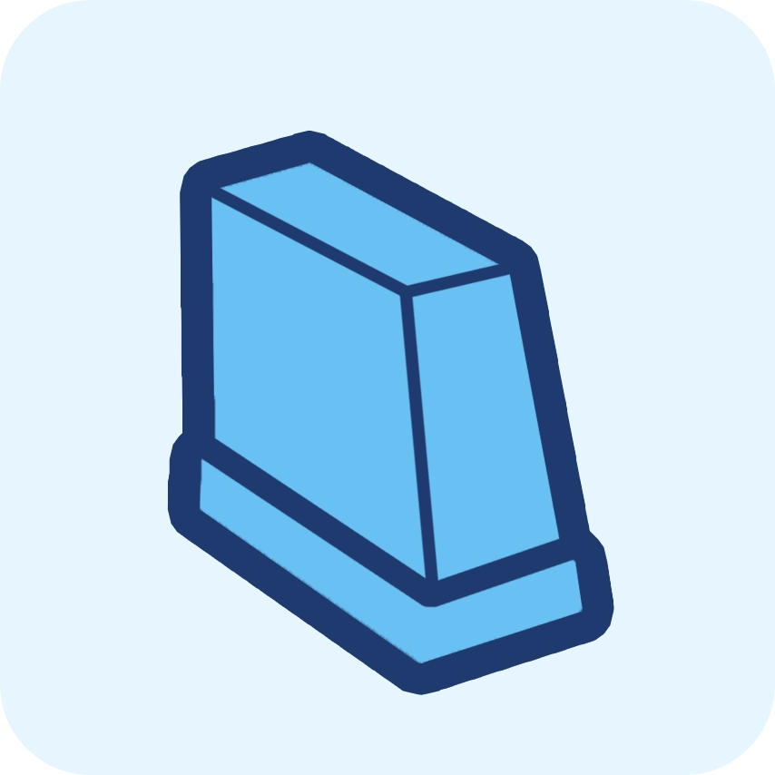 graphic of half-cube ice